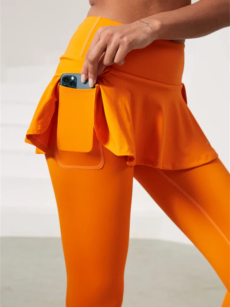 Women High Waist Skirt Leggings