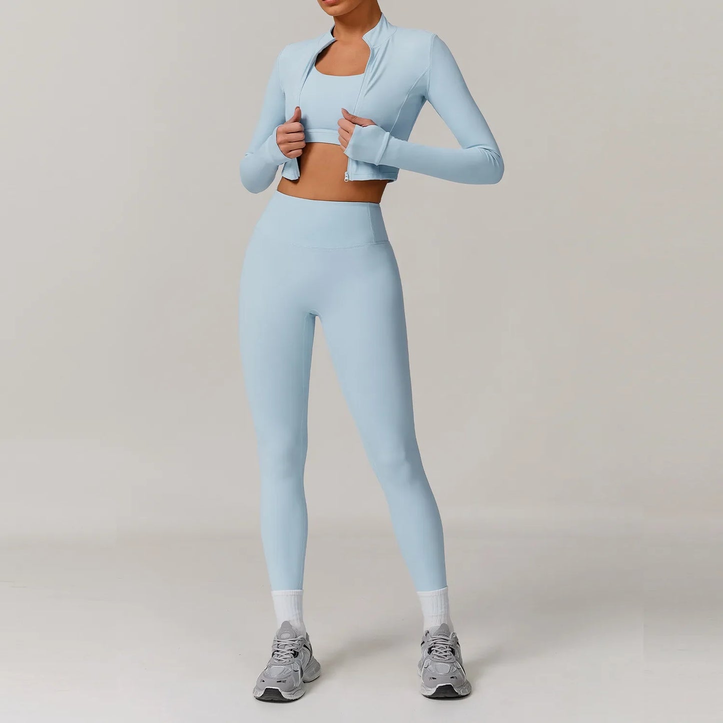 Conjunto de Ropa Deportiva para Mujeres de 3 Piezas Premium