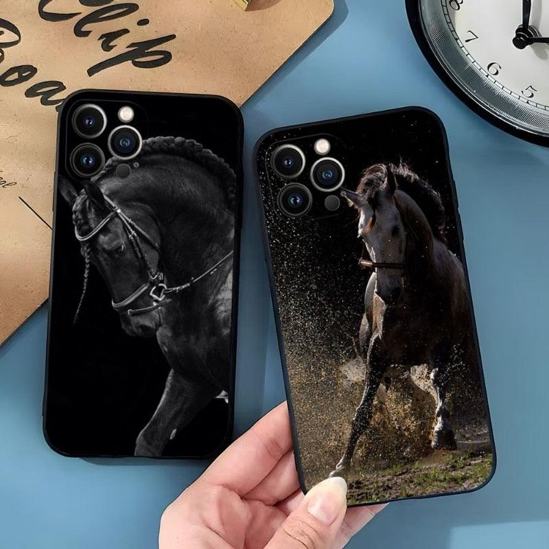Trendy Horse Print Phone Case for iPhone Models