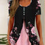 Elegant Women's Two-Piece Look Button Blouse