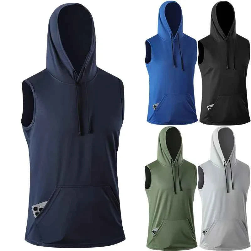 Hoodie de gym noir à séchage rapide pour homme