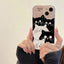 Cute Cat Transparent Phone Case for iPhone 11/12/13 Pro Max