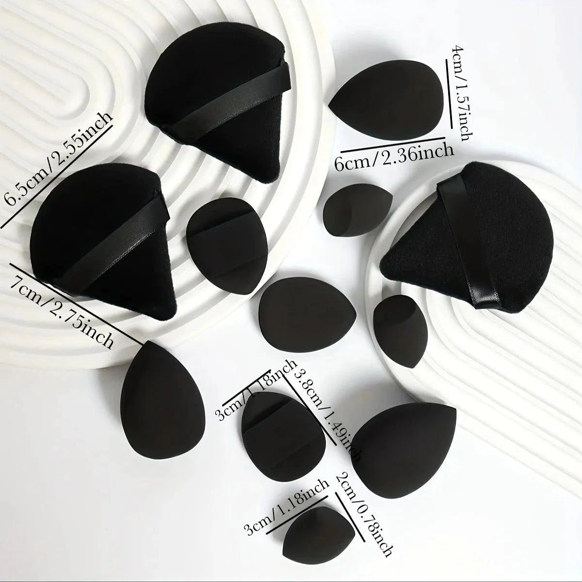 Ensemble de 12 éponges à maquillage polyvalentes