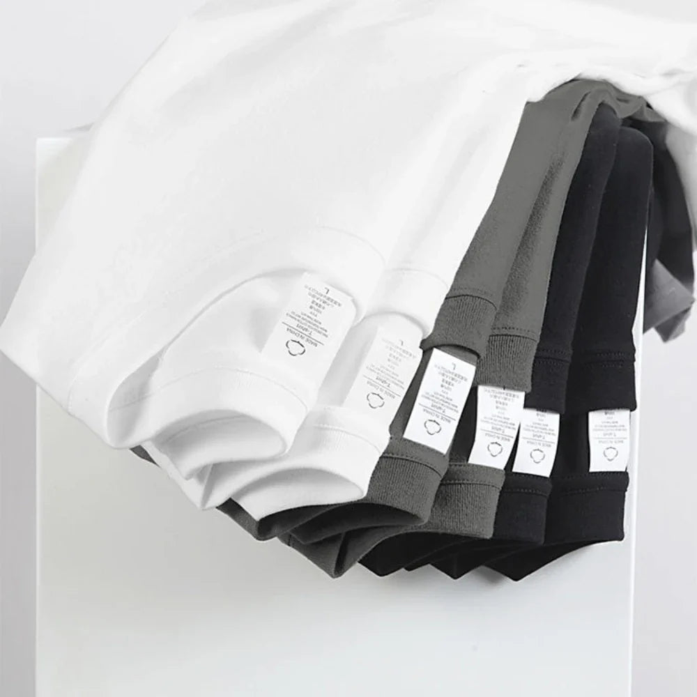 Paquete de 2 camisetas de algodón blancas unisex de corte holgado