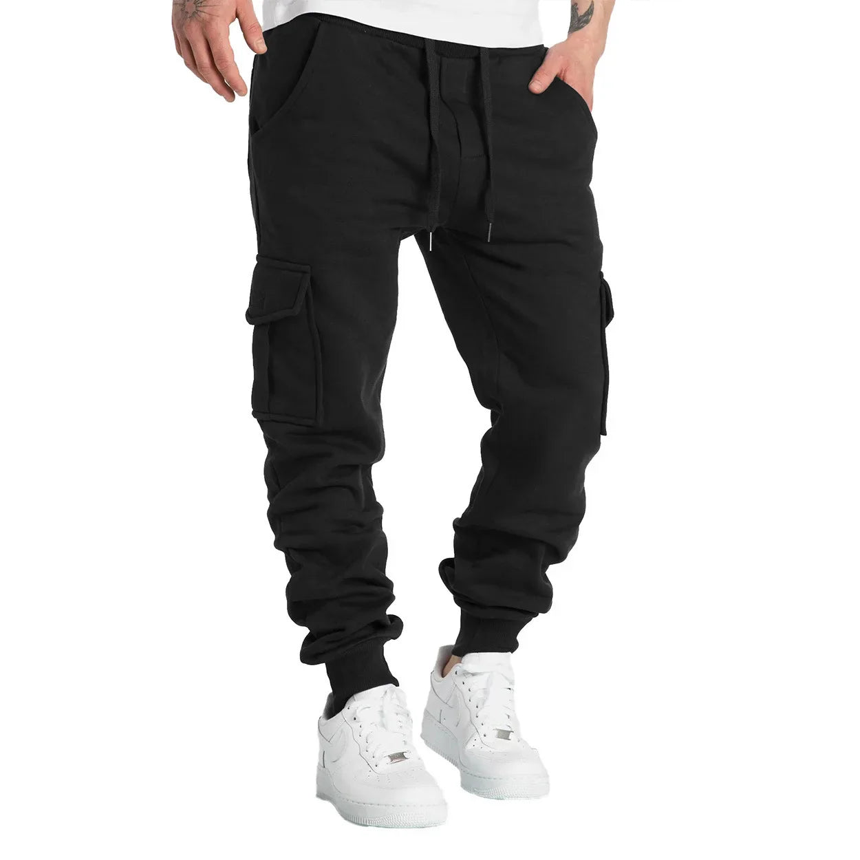 Men's Straight Fit Sweatpants with Drawstring and Pockets