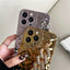 Glamorous Gold-Plated Electroplated Bracelet Case for iPhone - Dazzling Rhinestone Protection - Korvel