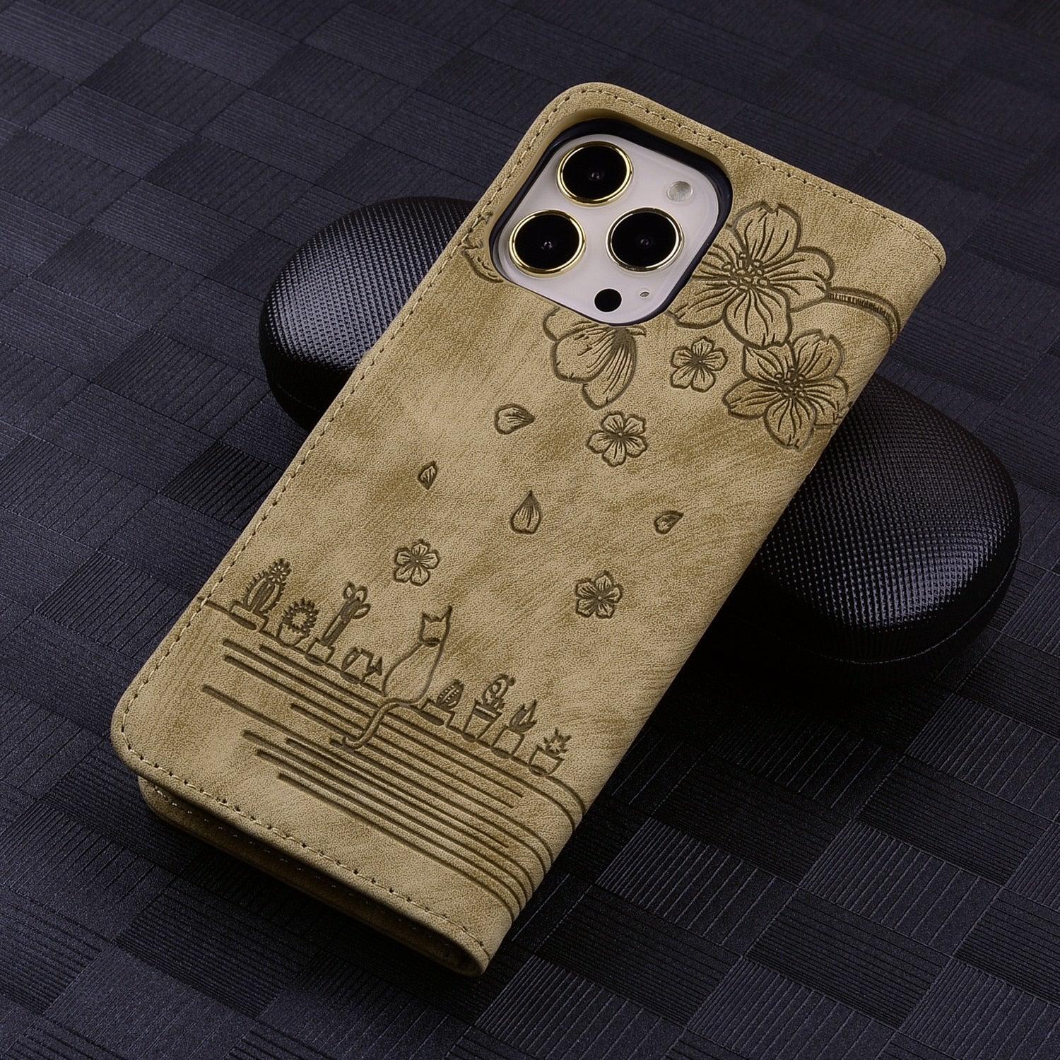 Elegant PU Leather Flip Case for iPhone 14/13/12/11 Series - Wallet & Stand Functionality - Korvel