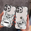 Customizable Cute Cat Phone Case for iPhone 11-14
