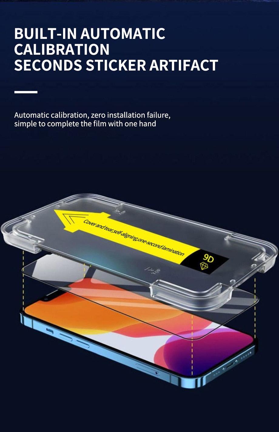 Protector de Pantalla de Vidrio Templado 9D para Modelos de iPhone