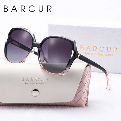 BARCUR Women’s Gradient Butterfly Frame Polarized Sunglasses
