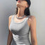 Camiseta sin mangas de punto premium para mujer