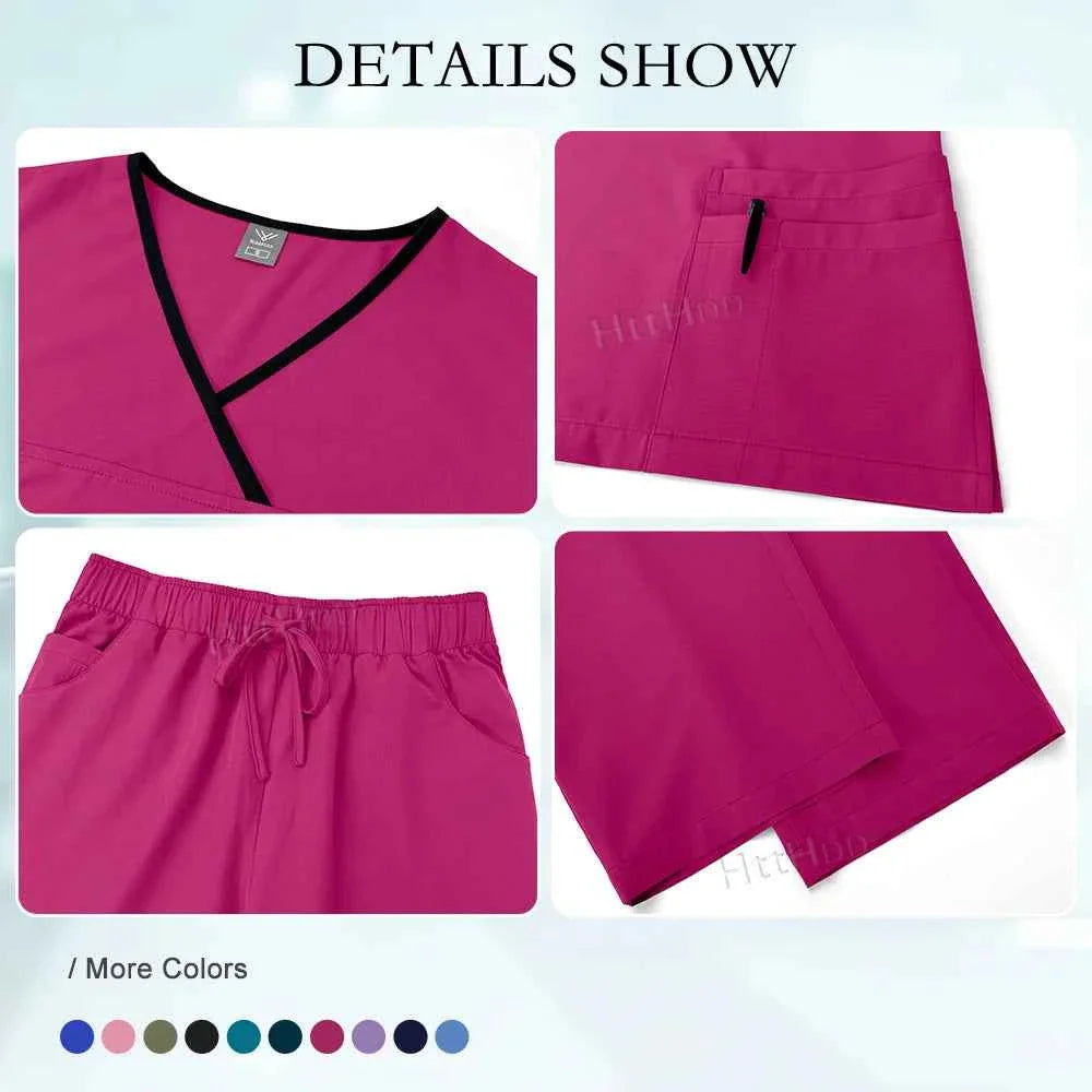 Conjunto de Uniforme Médico de Enfermera Premium para Mujeres