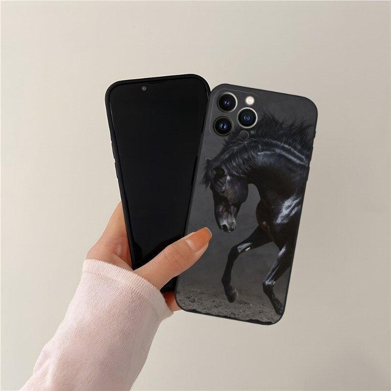Trendy Horse Print Phone Case for iPhone Models