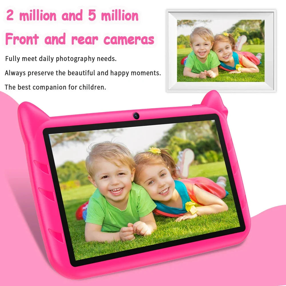 Tablette pour enfants BDF 7 pouces - Android 13, 4 Go de RAM, 64 Go de stockage