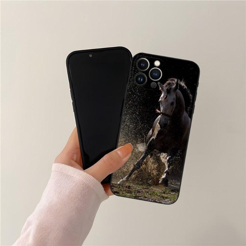 Trendy Horse Print Phone Case for iPhone Models