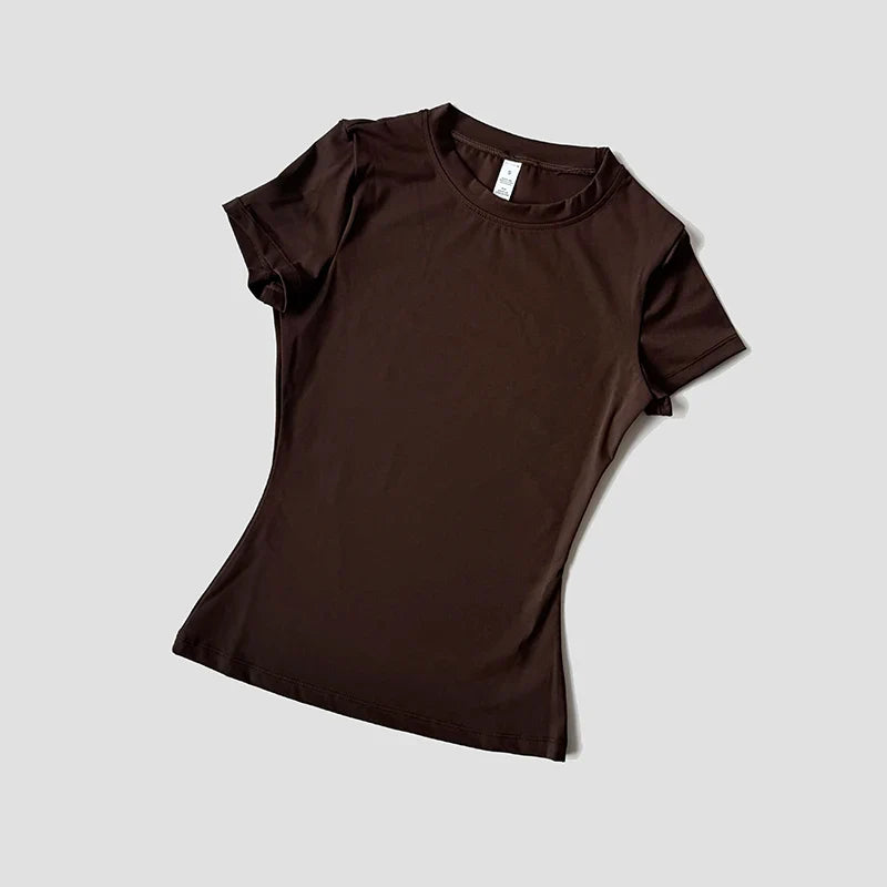 Camiseta de Yoga Sin Costuras FlexiFit para Mujeres Activas