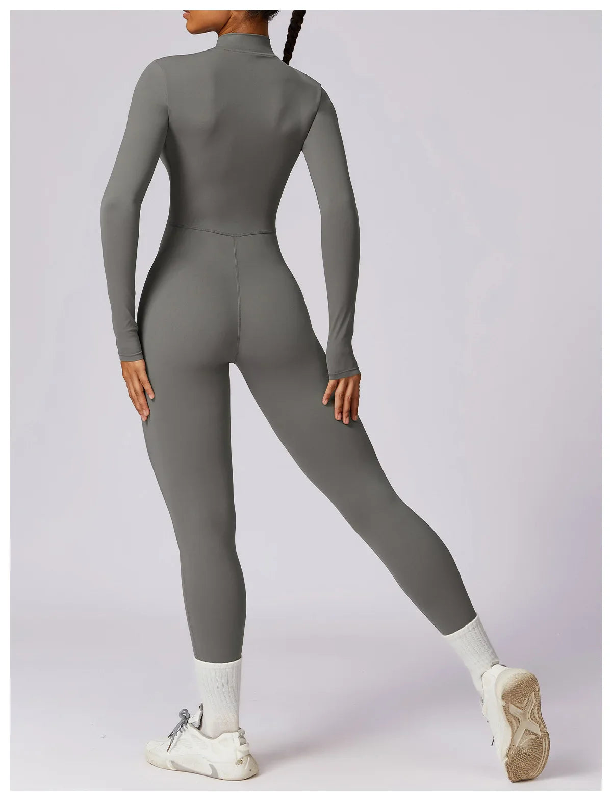 Premium Long Sleeved Yoga Jumpsuit with Zipper
