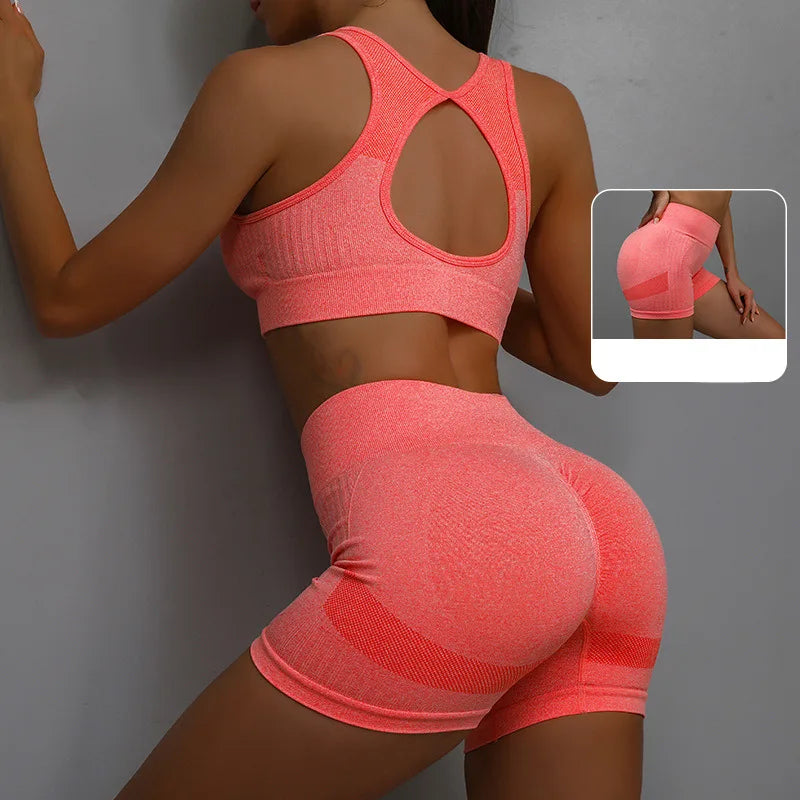 Conjunto de Cortos de Fitness para Mujeres Yoga
