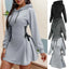 Vestido de sudadera con cordones de otoño para mujer