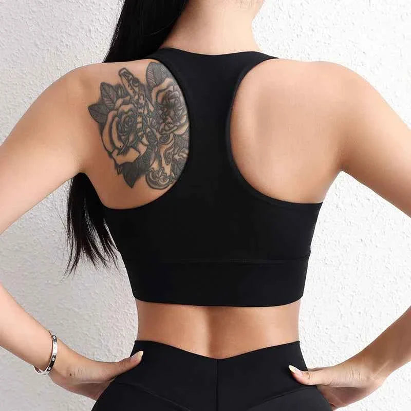 Top Corto de Yoga con Cuello Halter SOISOU con Almohadillas Removibles