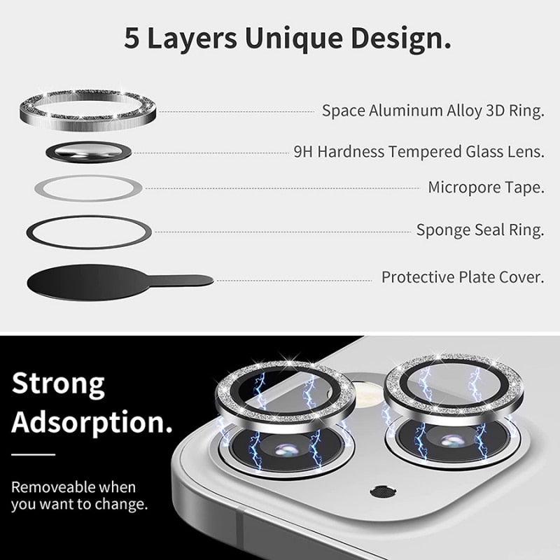 Luxury Camera Lens Protector for iPhone 11/12/13 Series