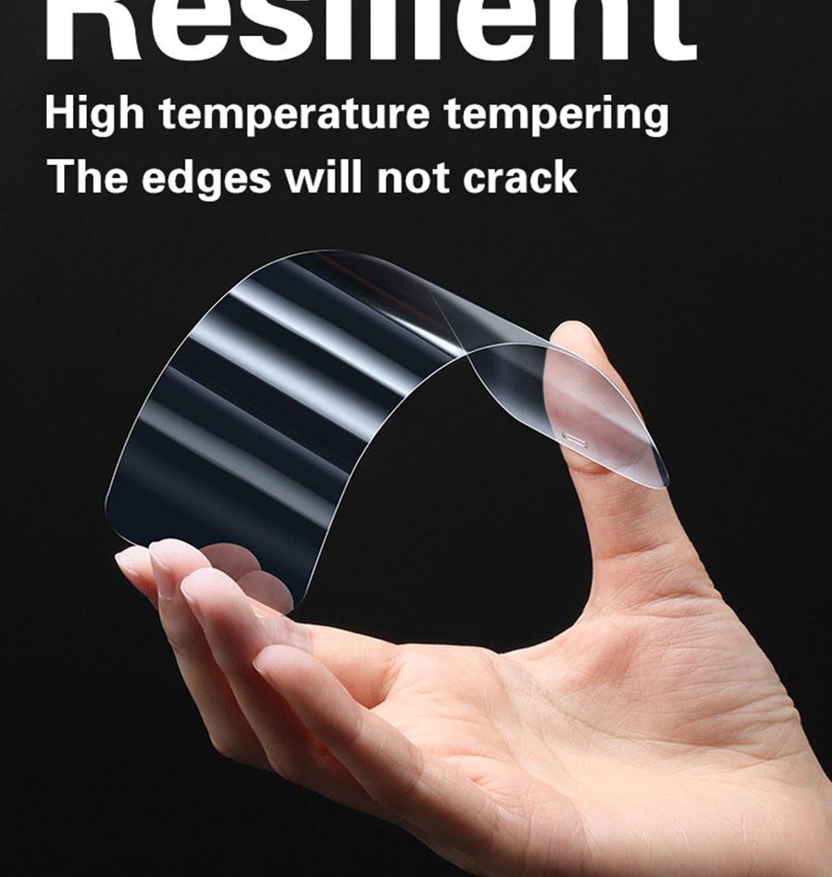 Protector de Pantalla de Vidrio Templado de Cubierta Completa de 4 Piezas para iPhone