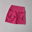 Nude High Waist Seamless Fitness Shorts with Pockets
