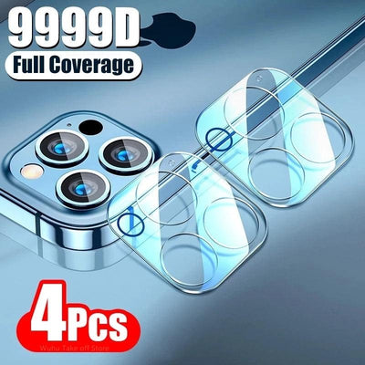 4-Piece Protective Glass Set for iPhone Camera Lenses