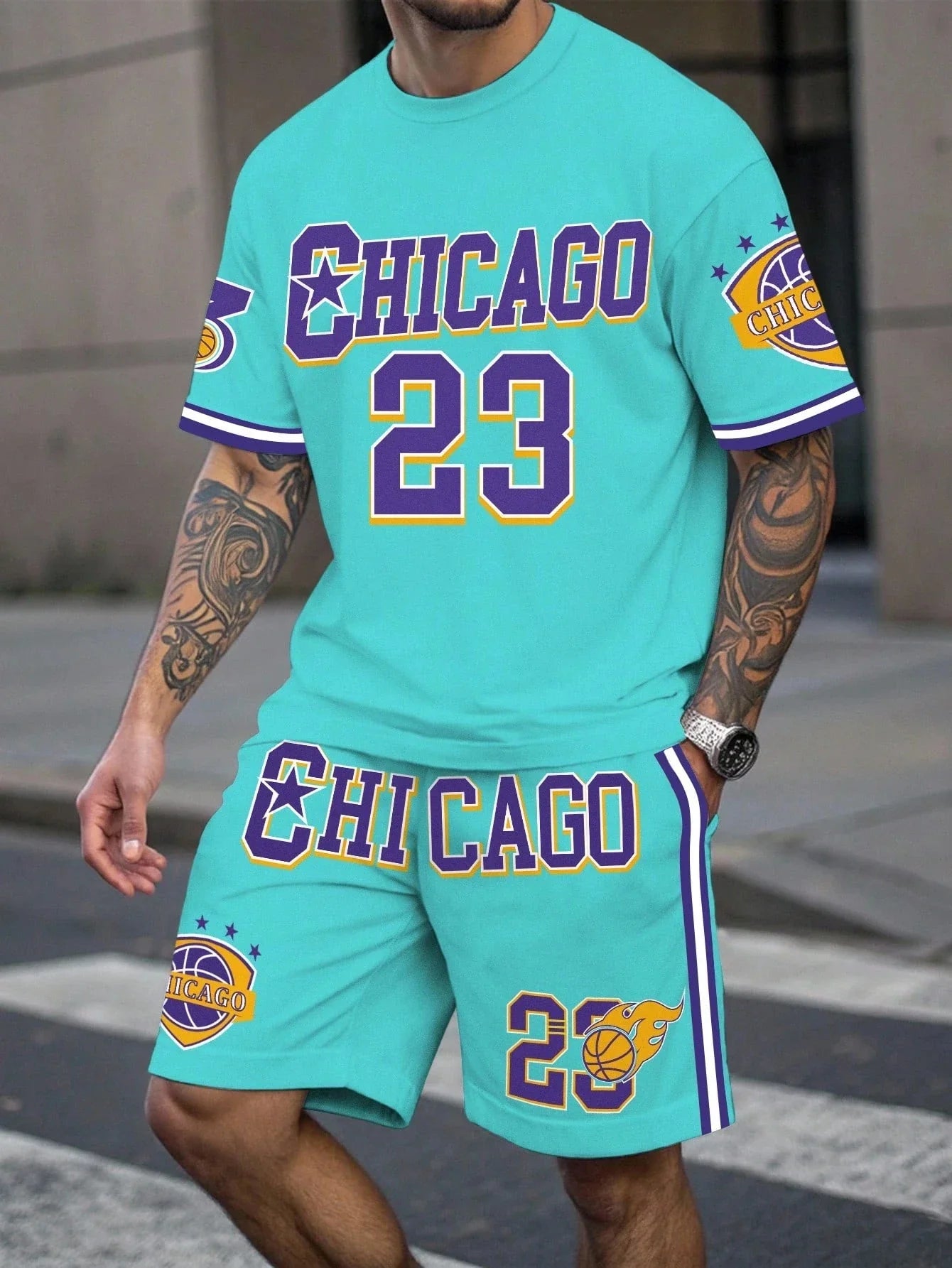 Conjunto de Ropa de Baloncesto para Hombres Tallas Grandes