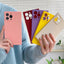 Fashion Candy Color Square Soft Silicone Phone Case for iPhone