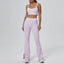 FlareLift Yoga Set: High-Waist Pants & Backless Bra