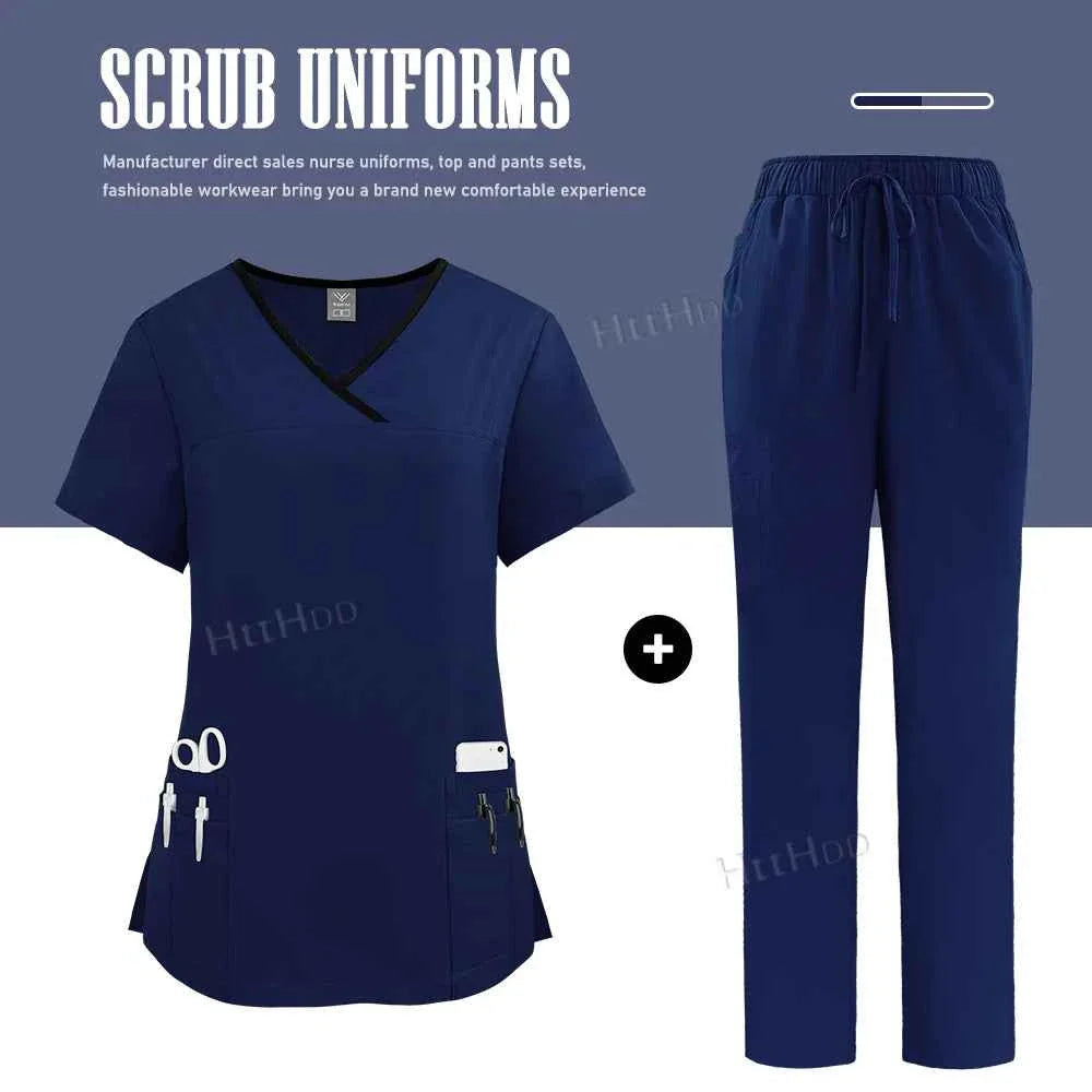 Conjunto de Uniforme Médico de Enfermera Premium para Mujeres