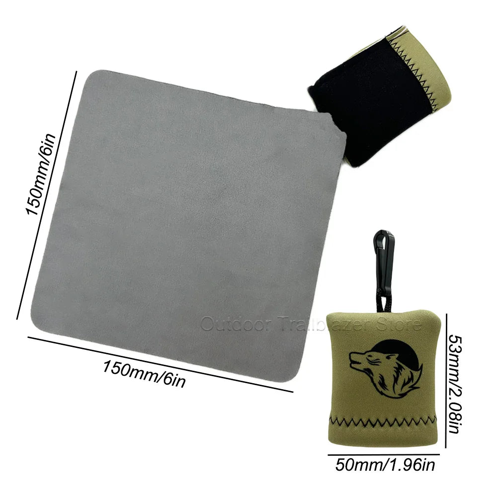 Paño de Microfibra Táctico con Bolsa de Almacenamiento