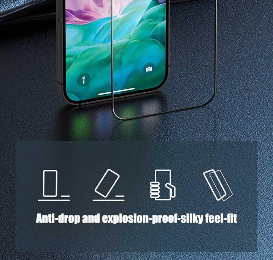 4Pcs Full Cover Tempered Glass Screen Protector for iPhone