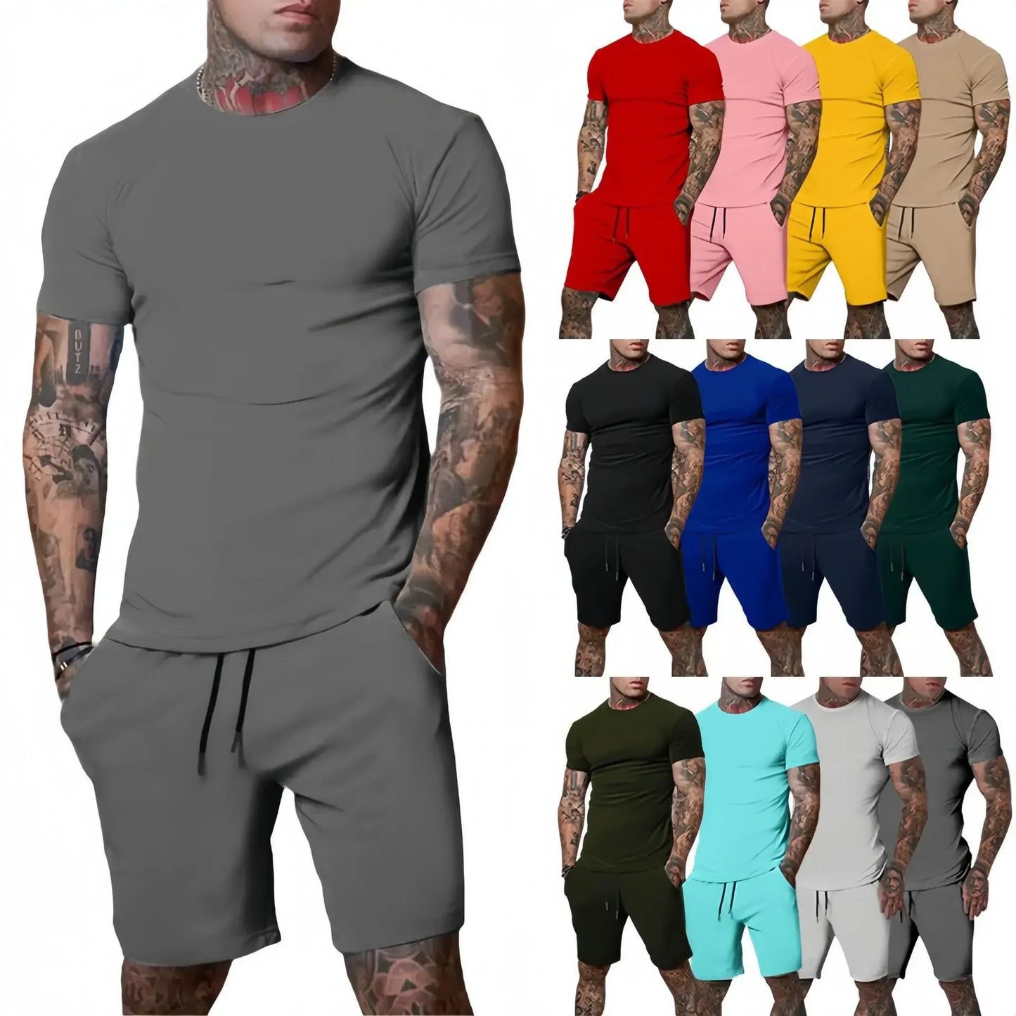 Conjunto de Ropa Deportiva Transpirable para Hombre en Verano