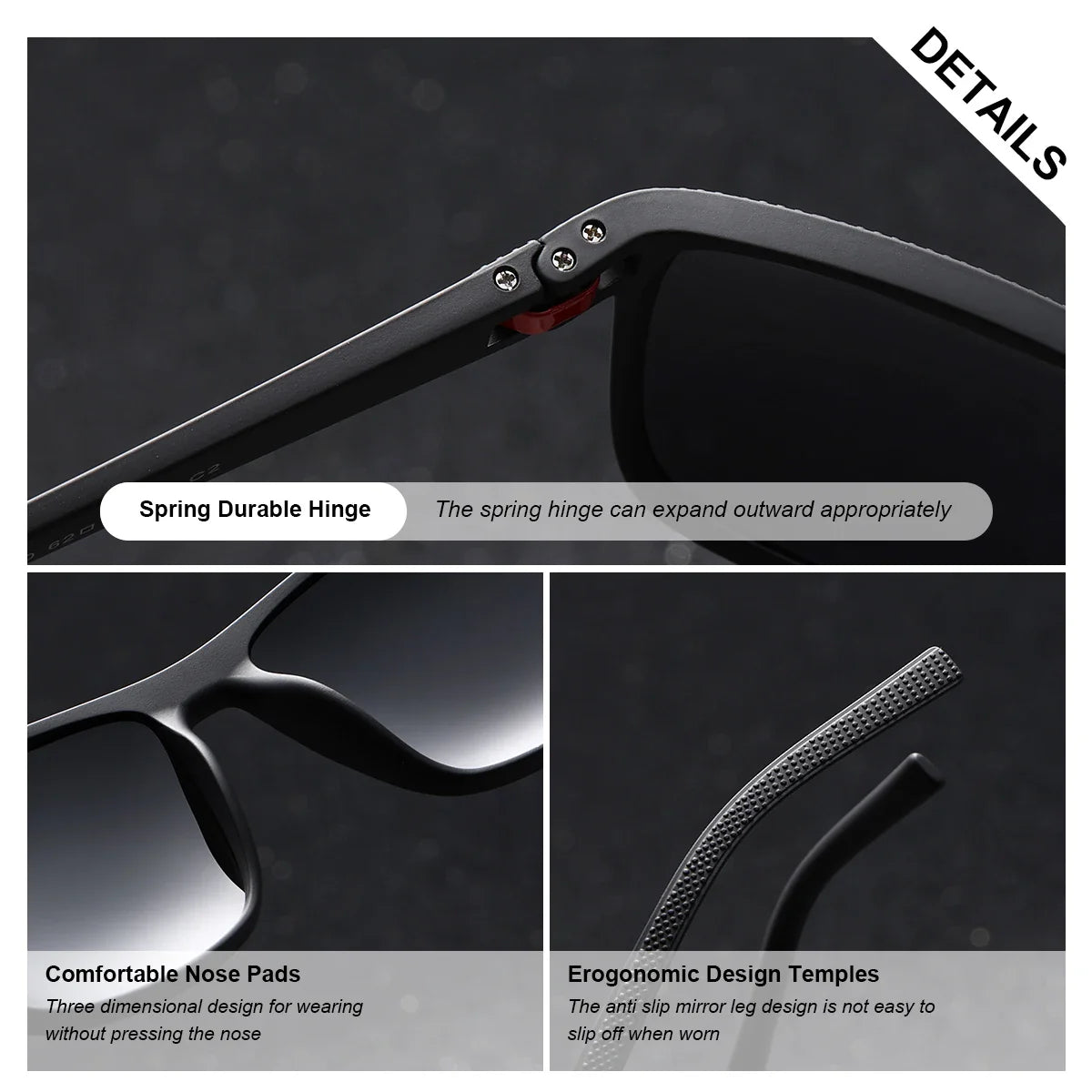 Lunettes de soleil polarisées blanches et roses tendance BARCUR pour femmes