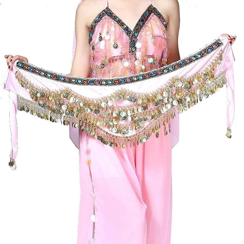 Vila&Yomi Premium Belly Dance Belt with Crystal Accents
