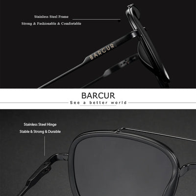 Stylish Polarized Oval Sunglasses for Men & Women - UV400 Protection with Elegant Gift Box - Korvel