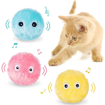 Interactive Plush Cat Ball with Chirping Sounds