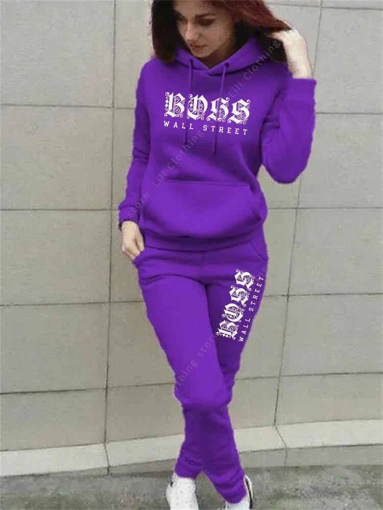 Ensemble de sweat à capuche et pantalon de survêtement de luxe pour femmes
