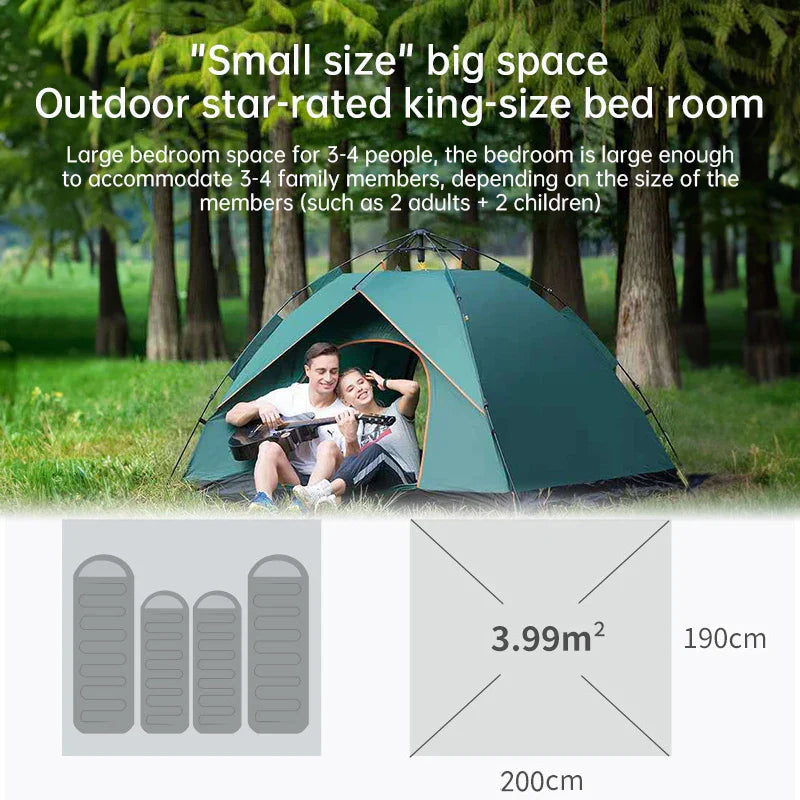 QuickSet Oasis Pop-Up Tent for 2-4 Persons - Weather Ready