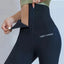 Women's High Waist Button Closure Yoga Leggings