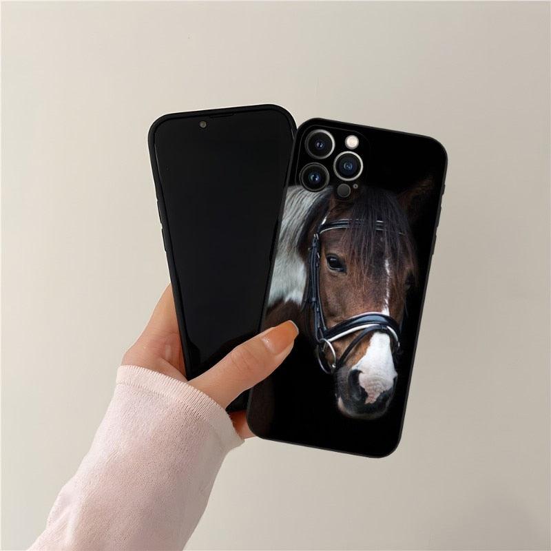 Trendy Horse Print Phone Case for iPhone Models