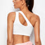 Sujetador Deportivo Push Up de Un Hombro - Negro/Blanco