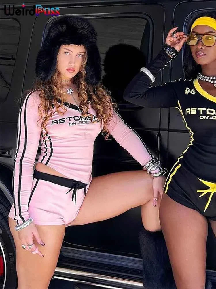 Ensemble de survêtement sportif pour femmes Weird Puss