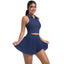 2 PCS Women's Yoga Gym Set: Bra & Skirt