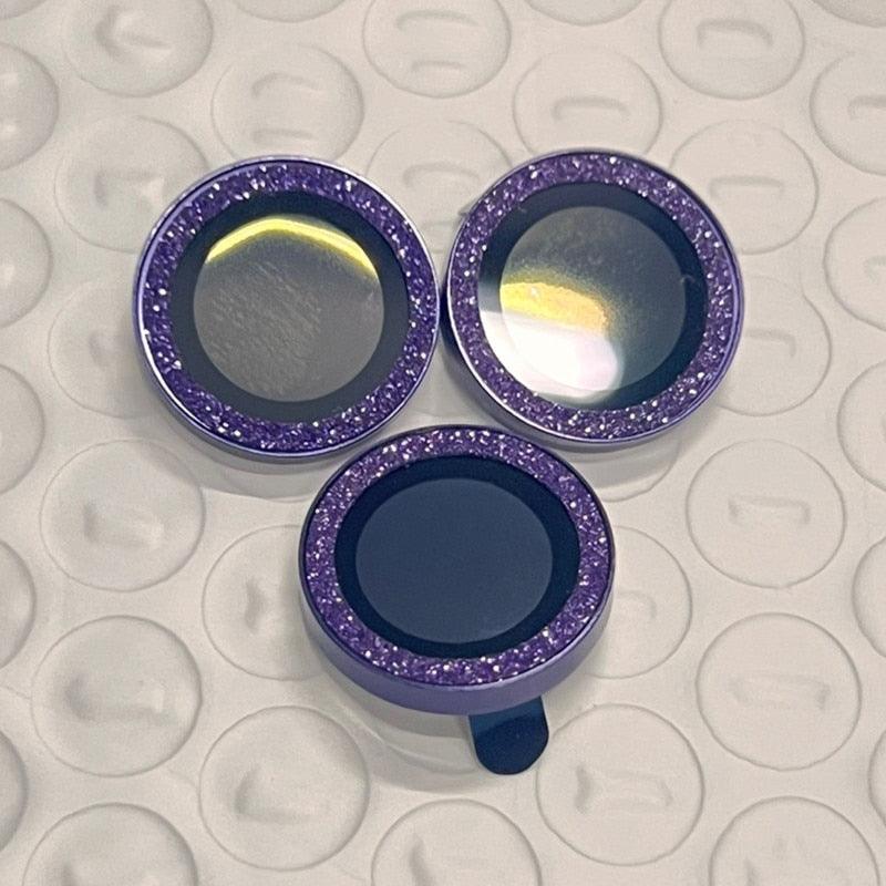 Sparkling Diamond Camera Lens Protector for iPhone 14/13/12/11 Pro Max - Premium Glittering Metal Ring - Korvel