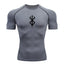 Camisa de compresión estampada para hombre - Camiseta de entrenamiento de verano