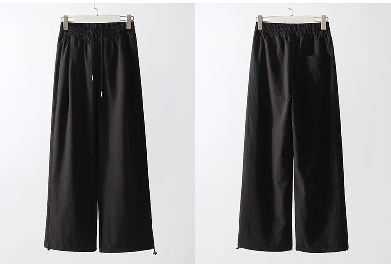 ChicEase Pantalons Jogging Taille Haute à Jambes Larges