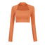 Padded Long Sleeve Yoga Crop Top